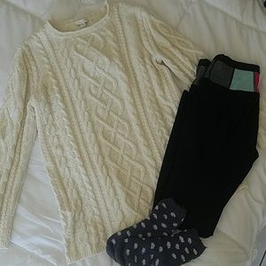 J. Jill white knit sweater